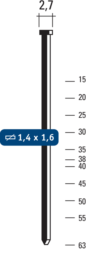 T16-35 BRADS INOX 4M (12) REF:FRT1635IN0 HEWITOOL