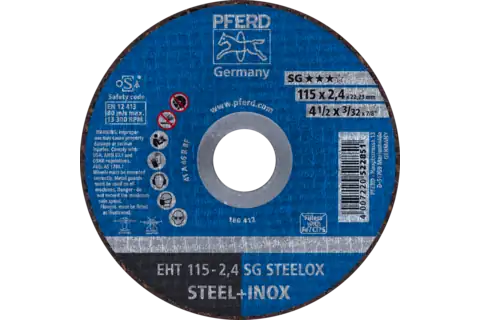 DOORSLIJPSCHIJF VOOR STAAL/EDELSTAAL EHT 115X2,4 X22,23MM A46 R SG-INOX REF:61340432 STEELOX