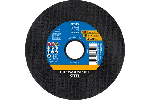 DOORSLIJPSCHIJF VOOR STAAL EHT 125X1.0X22,23 A60 P PSF REF:61719010 PFERD