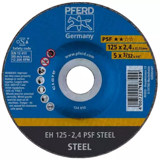 SNIJSCHIJF EH 125-2.4 A46 P PSF REF:61720222 PFERD