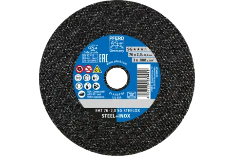 DOORSLIJPSCHIJF VOOR STAAL/EDELSTAAL EHT 76X2.0 X10MM A46 P SG REF:65508021 PFERD