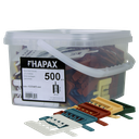 HAPAX ASSORT. UITVULPLAATJES 40X55/500ST REF:HAP052N00SET02M PGB