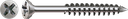 SPAX-S GLASLIJSTSCHROEF A2 VERZONKEN KOP FREESRIBBEN KRUIS Z2 DEELDRAAD CUT 200ST REF:35703503401002 SPAX