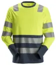 HIGH-VIS T-SHIRT MET LANGE MOUWEN KLASSE 2 REF:2433 SNICKERS WORKWEAR