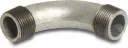 PROFEC NR.3 BOCHT 90° GIETIJZER GEGALVANISEERD 2" BUITENDRAAD 25 BAR DVGW REF:1000309 BOSTA