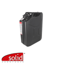 JERRYCAN ZWART, 20L - METAAL VOOR BENZINES, MET VEILIGHEIDSSLOT REF:DR 14320 SOLID
