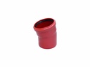BOCHT PVC 15° Ø160 ROODBRUIN REF:6002.1601