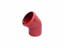 BOCHT PVC Ø160-45GR ROODBRUIN REF:6002.1603