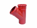 T STUK PVC Ø125-45GR ROODBRUIN REF:6003.1125
