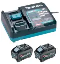 POWERPACK SNELLADER + 2 5,0 AH ACCU'S 2XBL4050F+DC40RA REF:EUEPSKGRT2 MAKITA