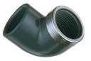 KNIE LIJMMOF 90° & DRAAD V. VERST. PVC LB DONKERGRIJS 50MM* 1 1/2" REF:1R.GM3.50F.02 SCALA