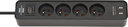 ECOLOR STEKKERDOOS MET USB 4-VOUDIG 1,5M H05VV-F3G1,5 ZWART FR REF:1153244006 BRENNENSTUHL