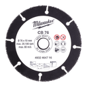 DOORSLIJPSCHIJF HOUT/KUNSTOF/GIPS CARBIDE 76 X 1 MM  REF: 4932464716 MILWAUKEE