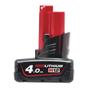 M12 B4 (12 V / 4,0 Ah Red Li-Ion) M12™ 4,0 AH ACCU REF: 4932430065 MILWAUKEE